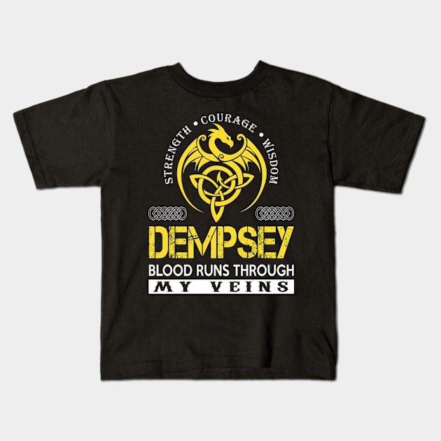 DEMPSEY Kids T-Shirt by isaiaserwin